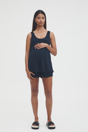 Overbump Stretchy Maternity Shorts (Navy) 2