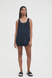 Maternity Rib Tank (Navy) 6