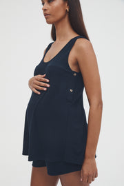 Maternity Rib Tank (Navy) 4
