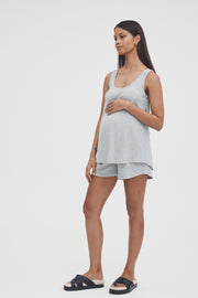 Maternity Rib Tank (Grey Marle) 8
