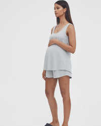 Overbump Stretchy Maternity Shorts (Grey) 4