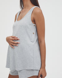 Maternity Rib Tank (Grey Marle) 1