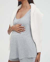 Overbump Stretchy Maternity Shorts (Grey) 6