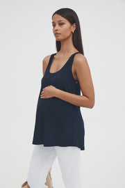 Maternity Rib Tank (Navy) 1