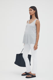 Maternity Rib Tank (Grey Marle) 2