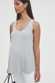 Maternity Rib Tank (Grey Marle) 3
