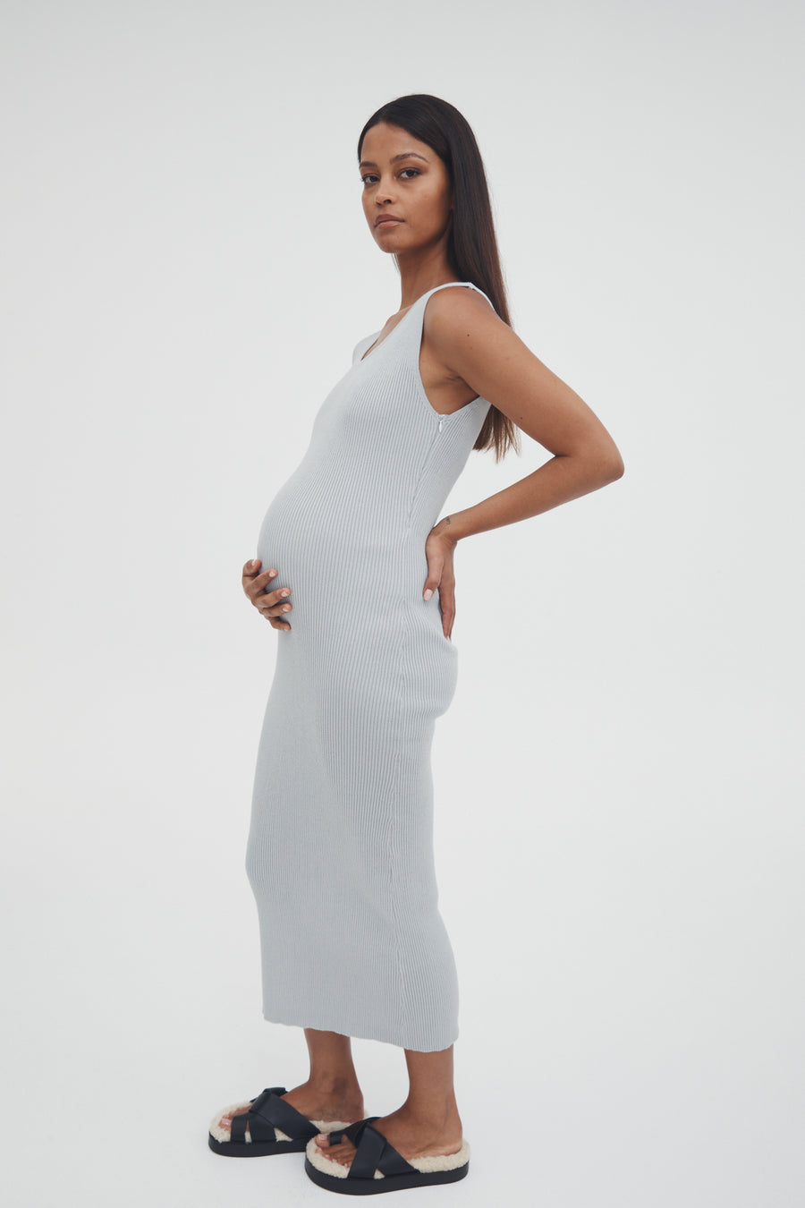 Maternity Baby Shower Dress (Ice Blue) 3