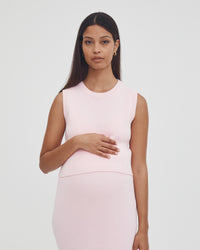 Ribbed Maternity Crop (Pink) 5