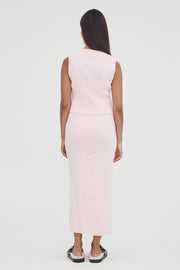 Maternity Rib Maxi Skirt (Pink) 10