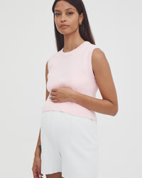 Ribbed Maternity Crop (Pink) 2