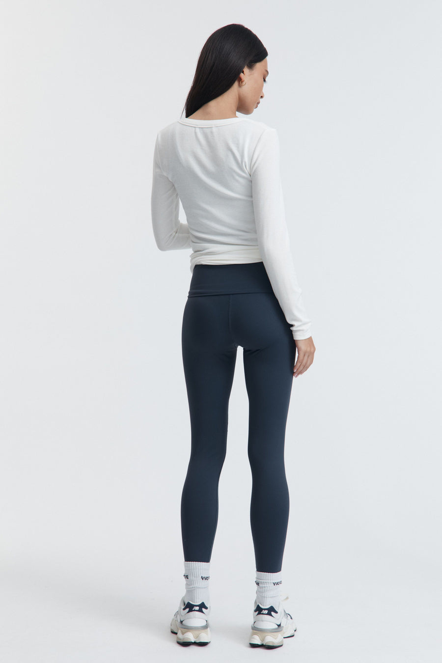 Premium Ribbed Maternity Henley Top (White) 6