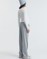 Premium Ribbed Maternity Henley Top (White) 7