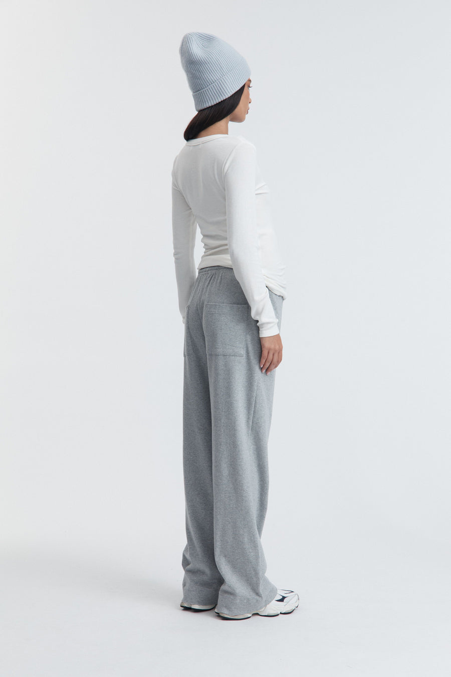 Premium Ribbed Maternity Henley Top (White) 7