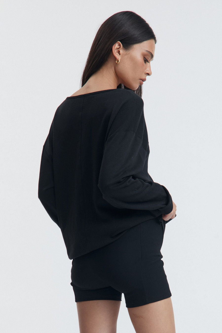 Ribbed Maternity Bike Shorts (Black) 11