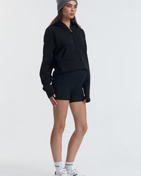 Ribbed Maternity Bike Shorts (Black) 2