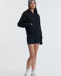 Ribbed Maternity Bike Shorts (Black) 4