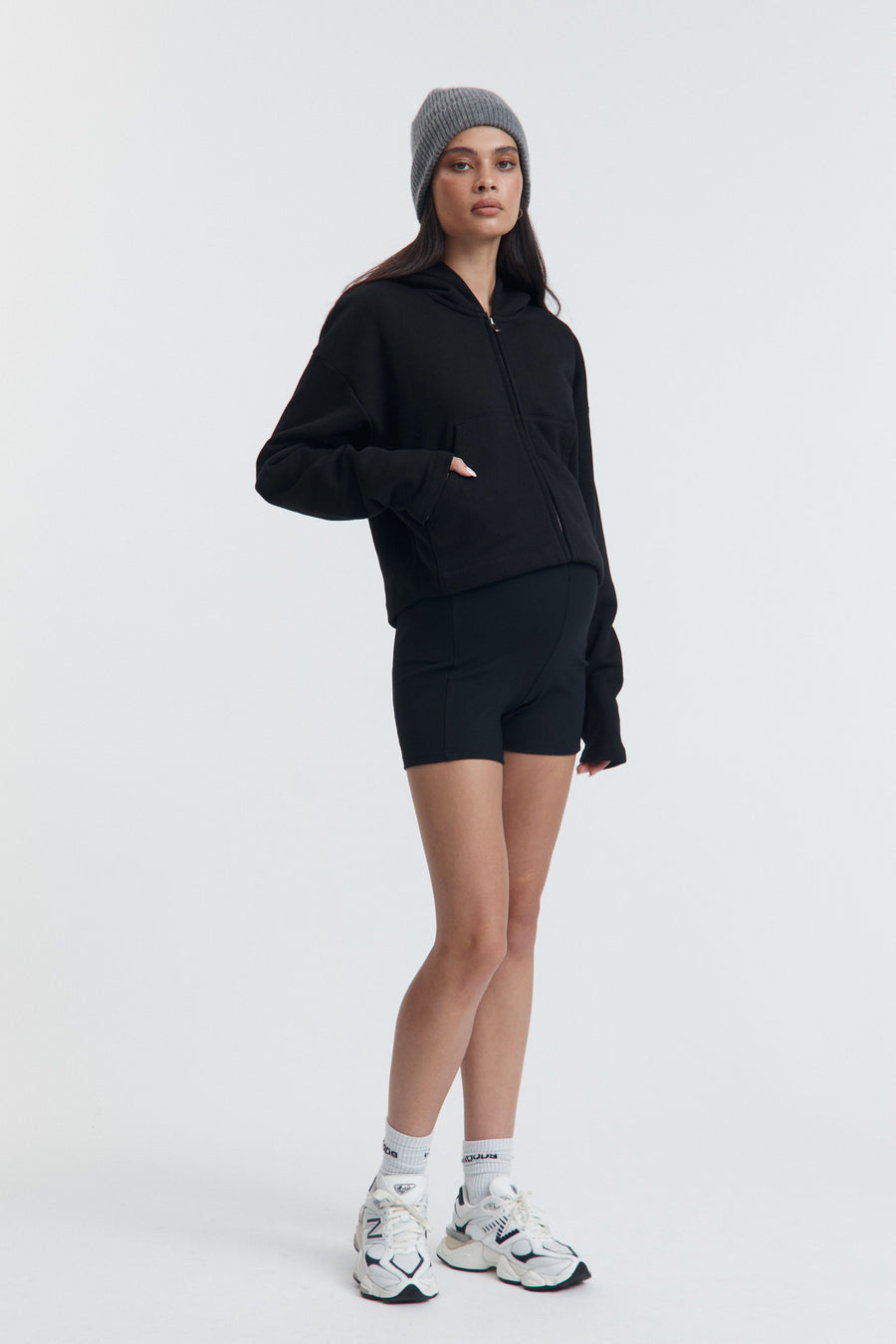 Ribbed Maternity Bike Shorts (Black) 4
