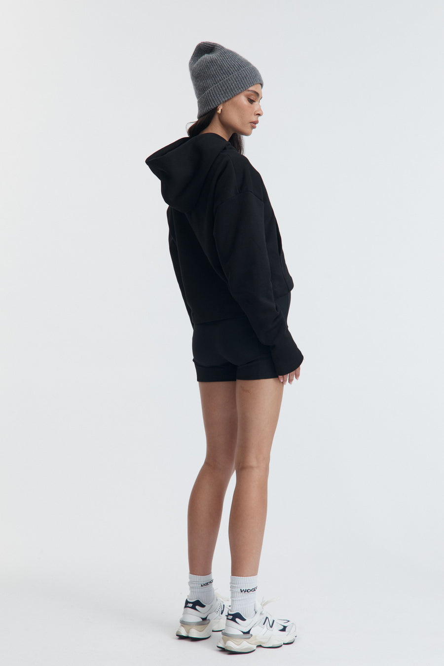Ribbed Maternity Bike Shorts (Black) 7