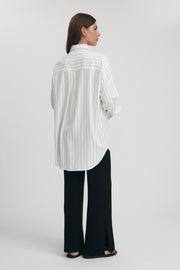 Weekday Shirt (Ivory/Black Stripe)