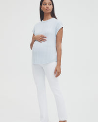 Maternity Cable Knit Top (Powder) 1