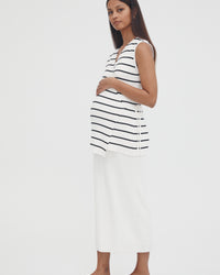 Maternity Wrap Top (Stripe) 7