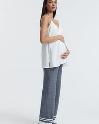 Satin Maternity Tank (Oyster) 2