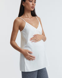 Satin Maternity Tank (Oyster) 5