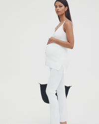 Maternity Rib Pant (White) 5