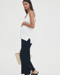 Ribbed Maternity Tank (White) 2