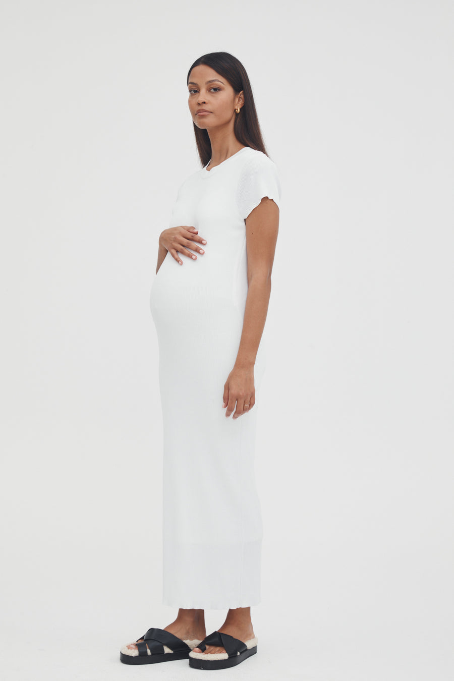 Stylish Babyshower Dress (White) 7