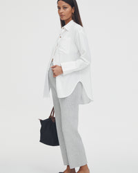 Maternity Linen Shirt (White) 1