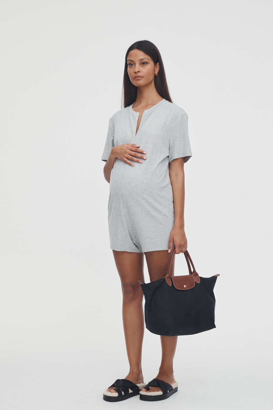 Maternity Jumpsuit (Grey) 5