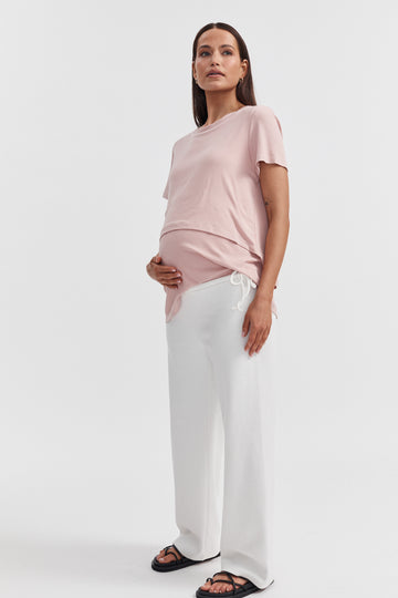 Stretchy Maternity Tee (Pink) 1