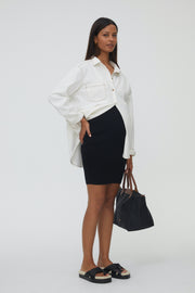Maternity Work Skirt (Black) 1