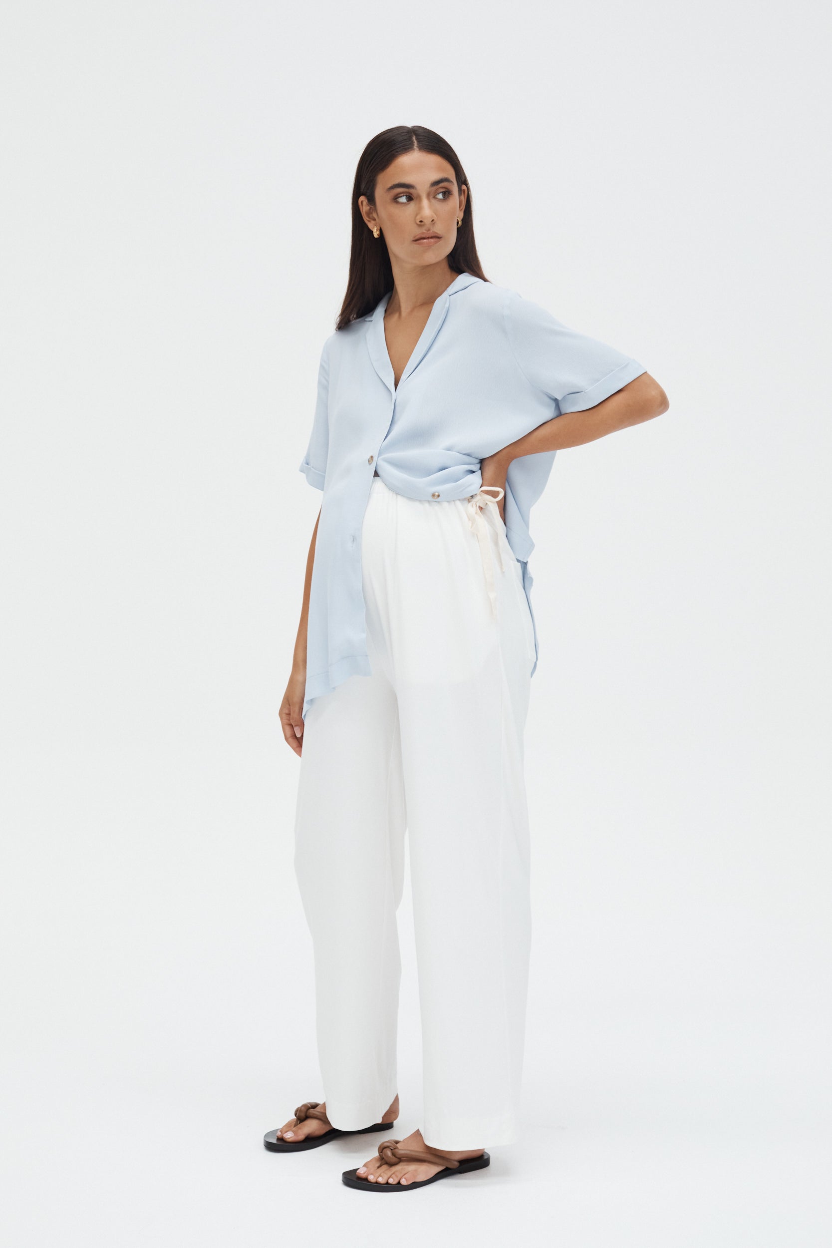 The Most Comfortable Maternity Pants Ever (White) LÉGOE HERITAGE