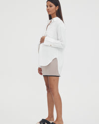 Stretchy Maternity Rib Skirt (Mocha) 3