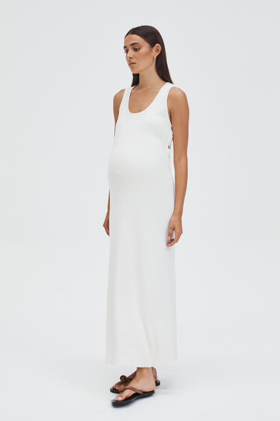 Stylish Baby Shower Dress (White) 3