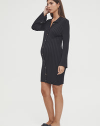 Luxury Maternity Mini Dress (Black) 2