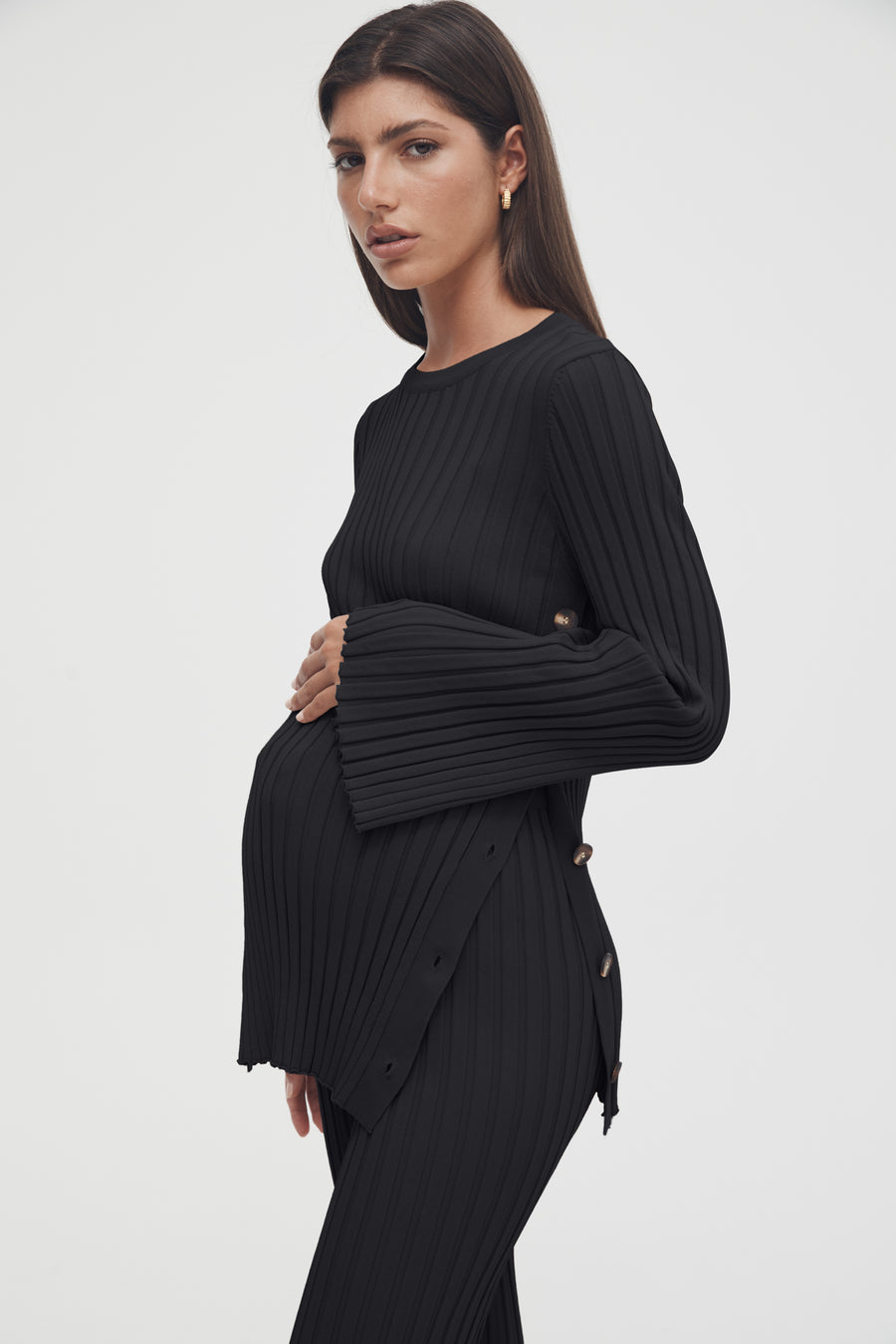 Luxury Maternity Top (Black) 8
