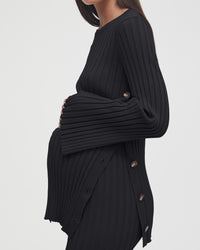 Luxury Maternity Top (Black) 3
