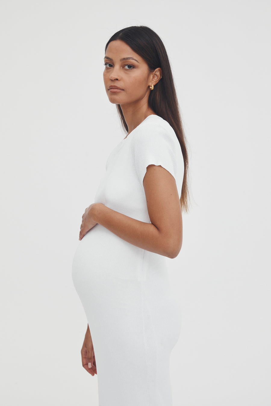 Stylish Babyshower Dress (White) 8