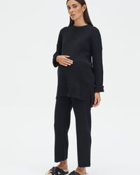 Designer Maternity Jumper (Black) 1