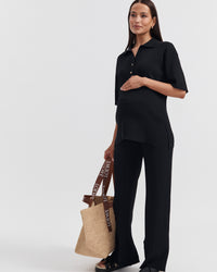 Maternity Work Top (Black) 7