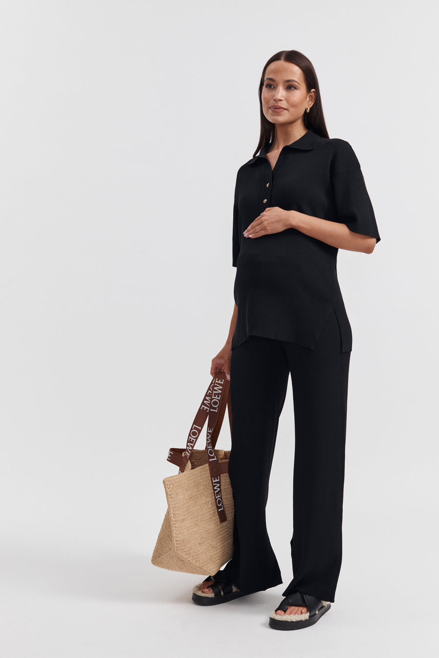 Maternity Work Top (Black) 7