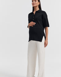 Maternity Work Top (Black) 2