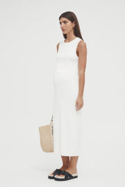Maternity Work Skirt (White) 6