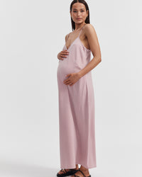 Pink Maternity Slip Dress 4