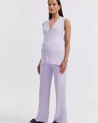 Stylish Maternity Pants (Lavender) 2