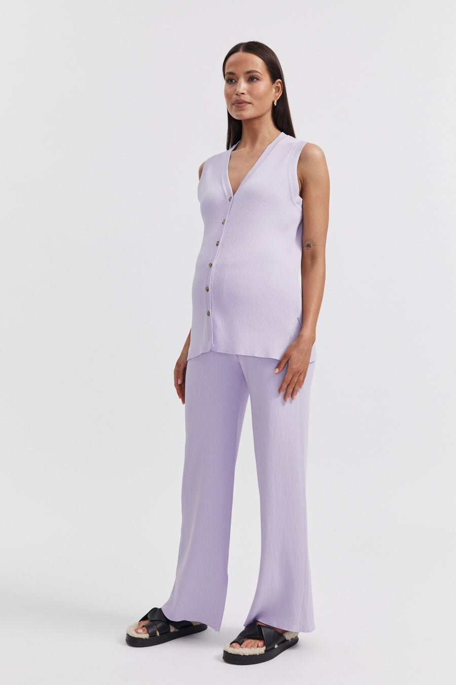 Stylish Maternity Pants (Lavender) 2