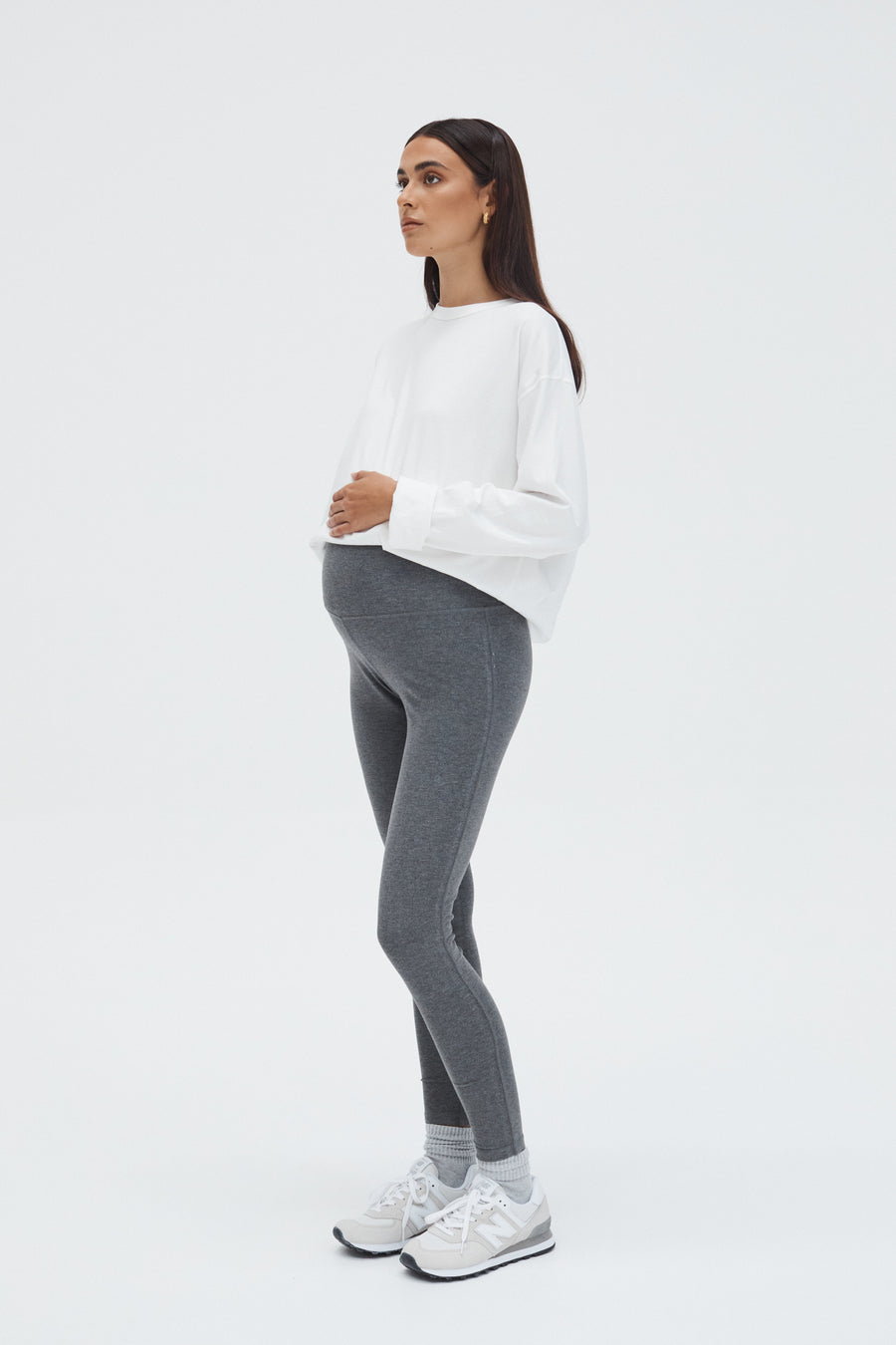 Comfy Maternity Yoga Legging (Dark Grey) 2